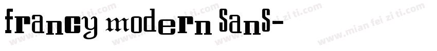 francy modern sans字体转换